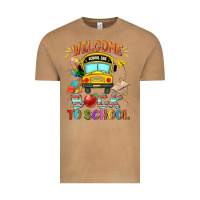 Vintage Camel welcome back to school with school bus Vintage Tee - NancyCooperArtShop