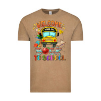 Vintage Coffee welcome back to school with school bus Vintage Tee - NancyCooperArtShop