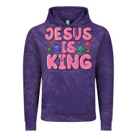 Cloud Purple jesus is king Vintage Hoodie - MaliasSmallBusiness
