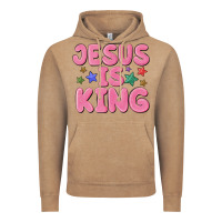 Vintage Coffee jesus is king Vintage Hoodie - MaliasSmallBusiness
