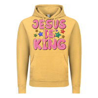 Vintage Mustard jesus is king Vintage Hoodie - MaliasSmallBusiness