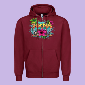 Summer Mom Zipper Hoodie Designed By Howdyjamesfarm