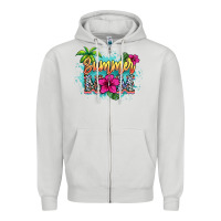 Dove Grey Summer Mom Zipper Hoodie - HowdyJamesFarm