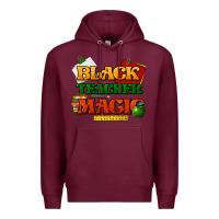 Burgundy Black Teacher magic Premium Hoodie - HowdyJamesFarm