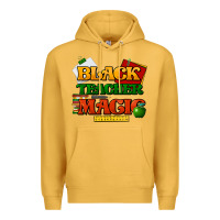 Mustard Black Teacher magic Premium Hoodie - HowdyJamesFarm