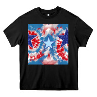 Black patriotic tie dye stars Heavy Core Tee - BundleAndBundleShop