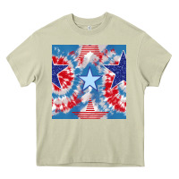 Mossy patriotic tie dye stars Heavy Core Tee - BundleAndBundleShop