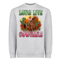 Heather Grey long live cowgirls artiststas Heavyweight Sweatshirt - Artiststas