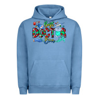 Pigment Pebble Blue Best Doctor Ever Urban Hoodie - CowhideDigitalArt