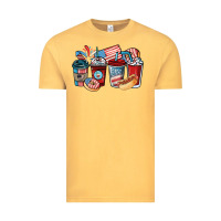 Vintage Mustard 4th of july coffee cups Vintage Tee - NancyCooperArtShop
