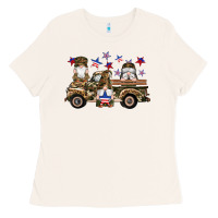 Bone camouflage gnomes american flag star truck Ladies Tee - Artiststas