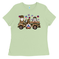 Matcha camouflage gnomes american flag star truck Ladies Tee - Artiststas