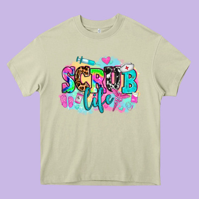 Scrub Life Heavy Core Tee Designed By Adodesignshop