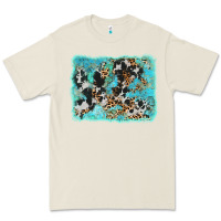Bone turquoise cowhide leopard background Premium Tee - AdoDesignShop