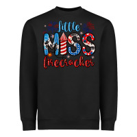 Black little miss firecracker 4th of july Heavyweight Sweatshirt - Artiststas