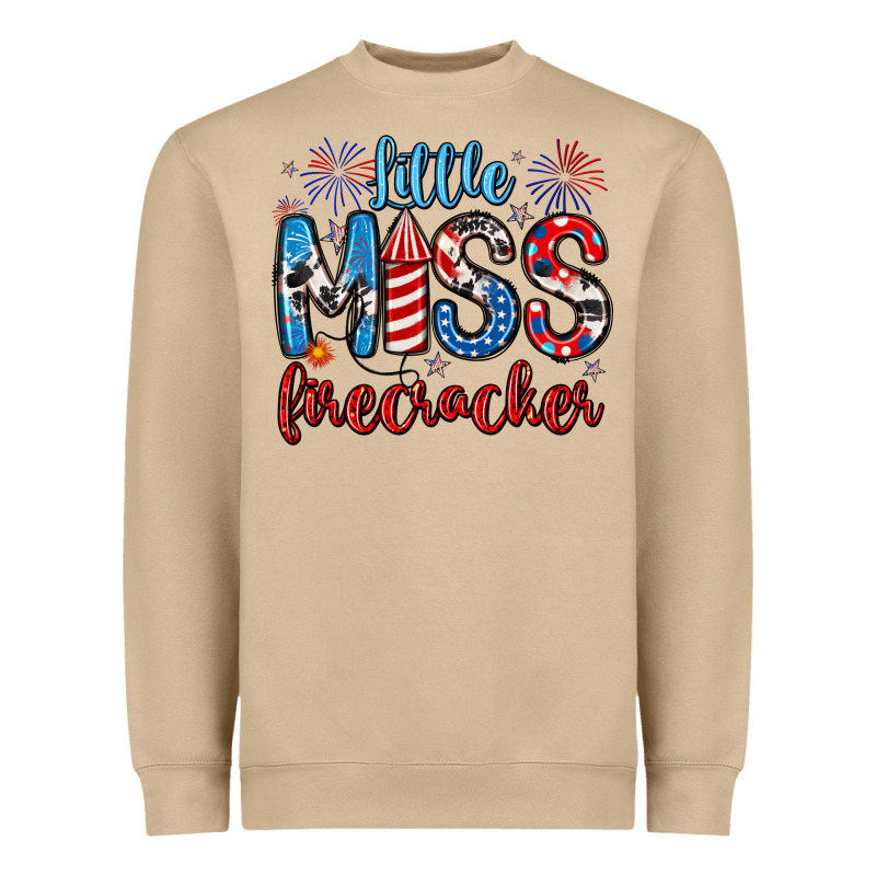 Little Miss Firecracker 4th Of July Heavyweight Sweatshirt by Artiststas | Teevron