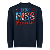 Navy little miss firecracker 4th of july Heavyweight Sweatshirt - Artiststas