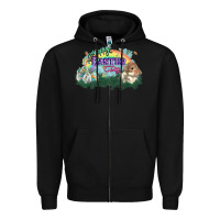 Black Happy Easter Day rainbow Zipper Hoodie - HowdyJamesFarm