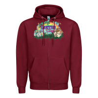 Burgundy Happy Easter Day rainbow Zipper Hoodie - HowdyJamesFarm