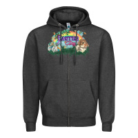 Happy Easter Day Rainbow Zipper Hoodie | Teevron