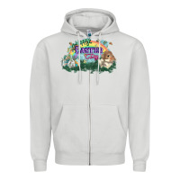 Dove Grey Happy Easter Day rainbow Zipper Hoodie - HowdyJamesFarm