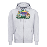 Heather Grey Happy Easter Day rainbow Zipper Hoodie - HowdyJamesFarm