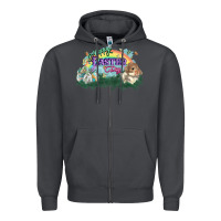 Smoke Happy Easter Day rainbow Zipper Hoodie - HowdyJamesFarm