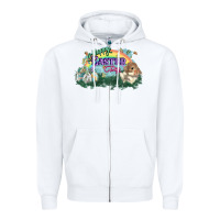 White Happy Easter Day rainbow Zipper Hoodie - HowdyJamesFarm