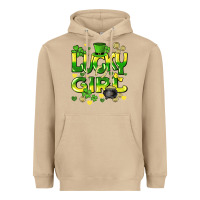 Mushroom lucky girl st. patricks day Heavyweight Hoodie - HowdyJamesFarm