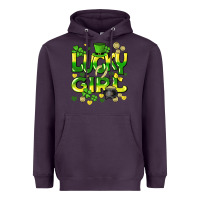 Plum lucky girl st. patricks day Heavyweight Hoodie - HowdyJamesFarm