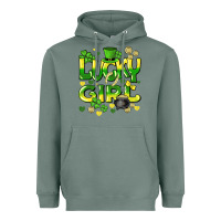 Sage lucky girl st. patricks day Heavyweight Hoodie - HowdyJamesFarm