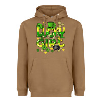 Toasted Coconut lucky girl st. patricks day Heavyweight Hoodie - HowdyJamesFarm
