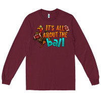 Burgundy It's All About The Ball Long Sleeve Tee - LillyAllenDesigns