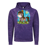 Cloud Purple little cute horse Vintage Hoodie - NancyCooperArtShop