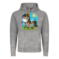 Cloud Rock little cute horse Vintage Hoodie - NancyCooperArtShop