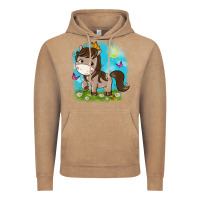 Vintage Coffee little cute horse Vintage Hoodie - NancyCooperArtShop