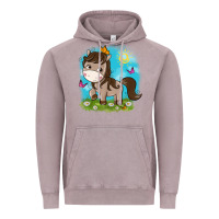 Vintage Zinc little cute horse Vintage Hoodie - NancyCooperArtShop