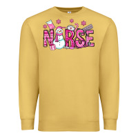 Antique Gold nurse pink christmas Premium Sweatshirt - OliviaCreatesArt