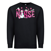 Black nurse pink christmas Premium Sweatshirt - OliviaCreatesArt