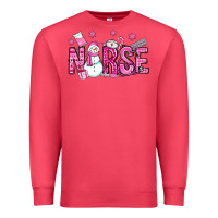 Cardinal nurse pink christmas Premium Sweatshirt - OliviaCreatesArt