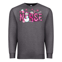 Charcoal Heather nurse pink christmas Premium Sweatshirt - OliviaCreatesArt