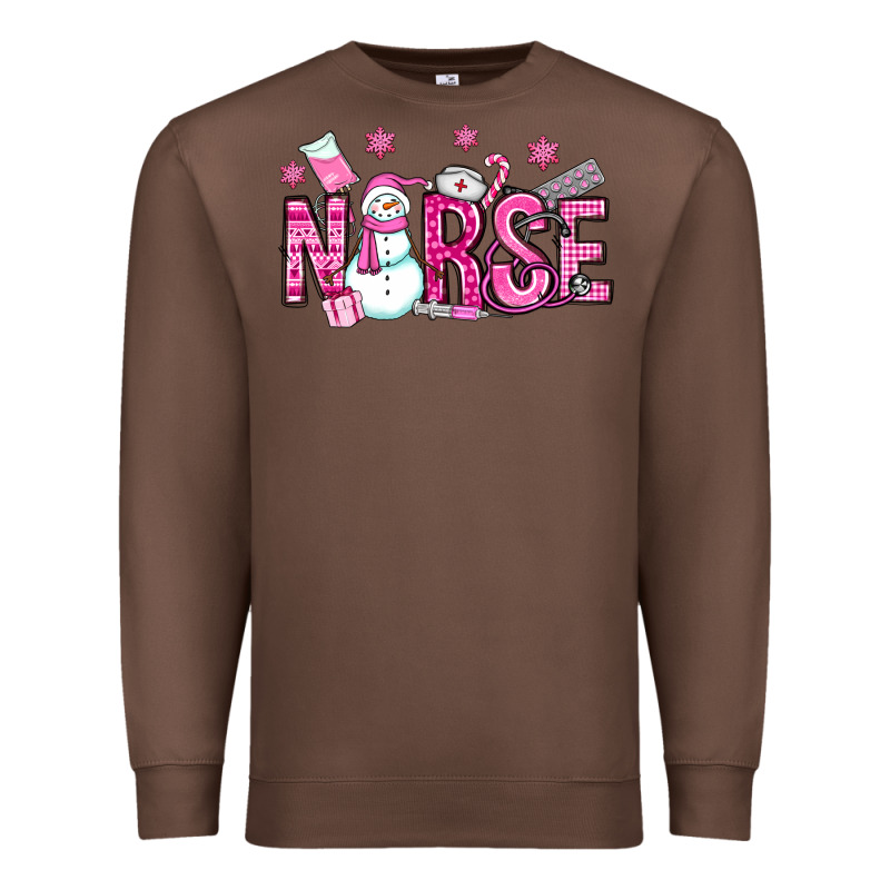 Nurse Pink Christmas Premium Sweatshirt by OliviaCreatesArt | Teevron