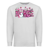 Dove Grey nurse pink christmas Premium Sweatshirt - OliviaCreatesArt