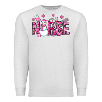Oatmeal Heather nurse pink christmas Premium Sweatshirt - OliviaCreatesArt