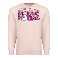 Pale Pink nurse pink christmas Premium Sweatshirt - OliviaCreatesArt