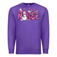 Purple nurse pink christmas Premium Sweatshirt - OliviaCreatesArt