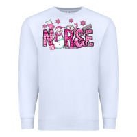 White nurse pink christmas Premium Sweatshirt - OliviaCreatesArt