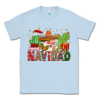 Dusty Blue feliz navidad santa Classic Tee - MaliasSmallBusiness