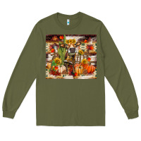Army Green fall heifer cow Long Sleeve Tee - RanaPortraitStore
