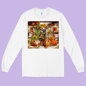 Fall Heifer Cow Long Sleeve Tee Designed By Ranaportraitstore